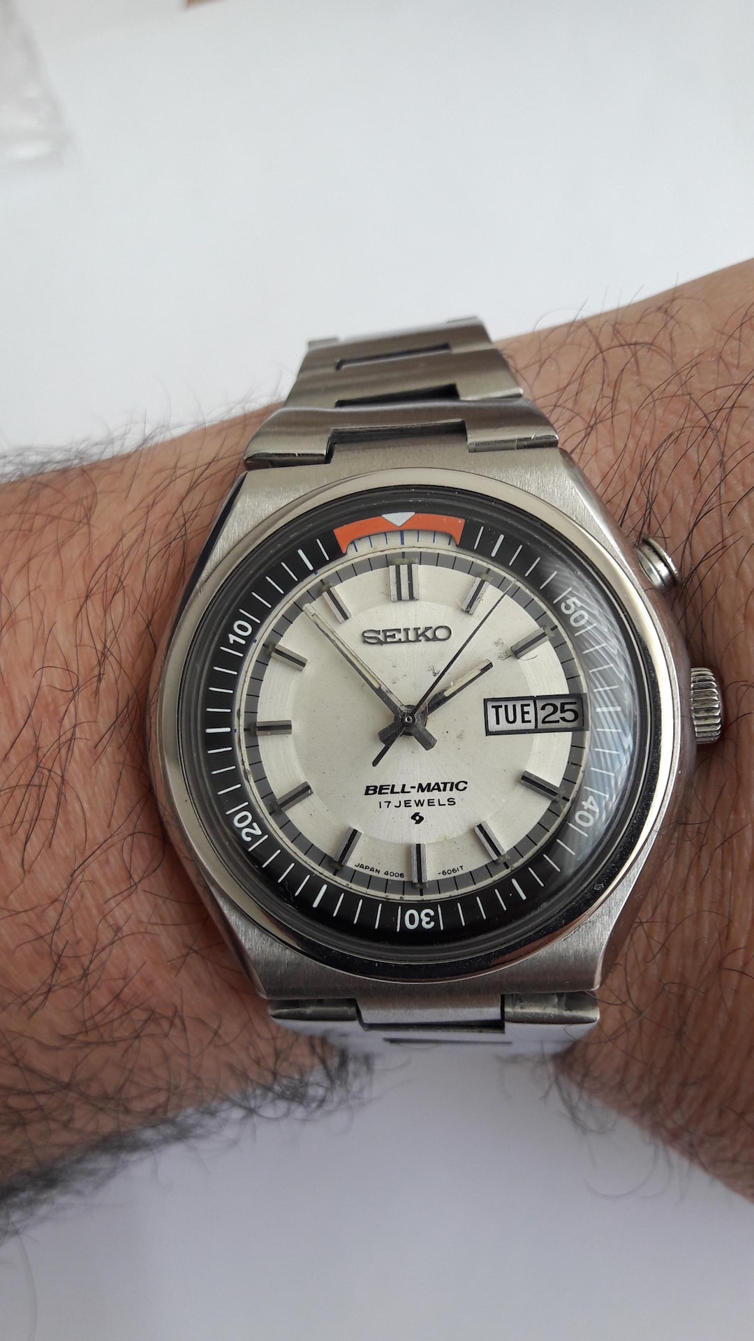 Seiko bellmatic automatisch Alarm voll original 4006-6040 seltene