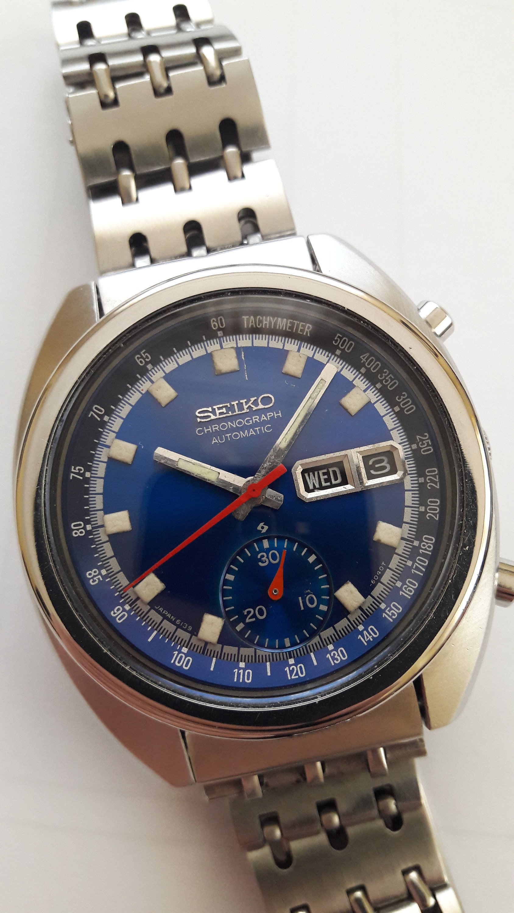 Seiko 6139-6012 Bruce Lee Blue Dial Automatic Chronograph 1973 - Etsy  Australia