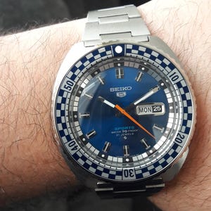 Seiko 5 Sports Automatic Rally Diver 6119-7173 Blue Dial 1970