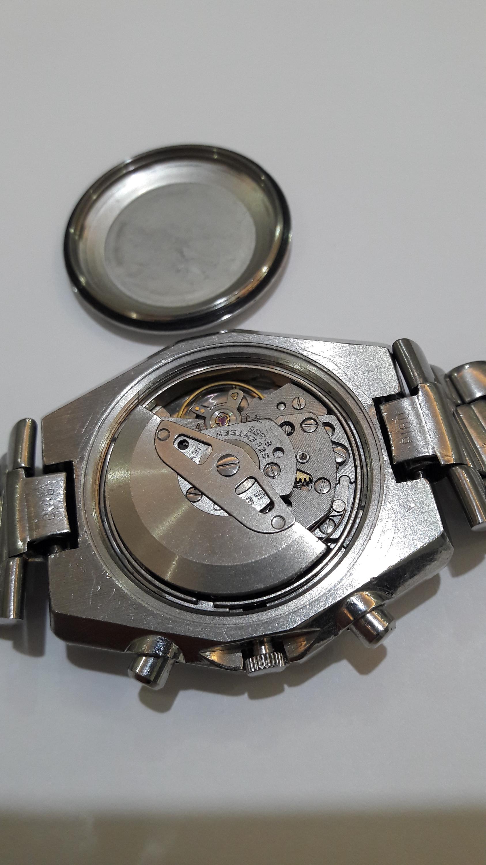 Vintage Seiko Hexagon 6139-7080 Automatic Chronograph Original