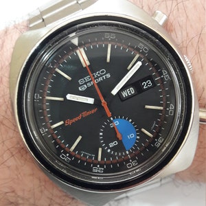 Seiko  6139-7020 automatic chronograph speed timer JDM &quot; flying saucer&quot; very rare 1971 special  model vintage Watch