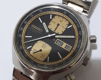 Seiko automatic chronograph 6138-8030 john player special original 1977 model rare vintage Watch