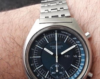 Seiko 6139-7070 Baby Jumbo Automatic Chronograph Full