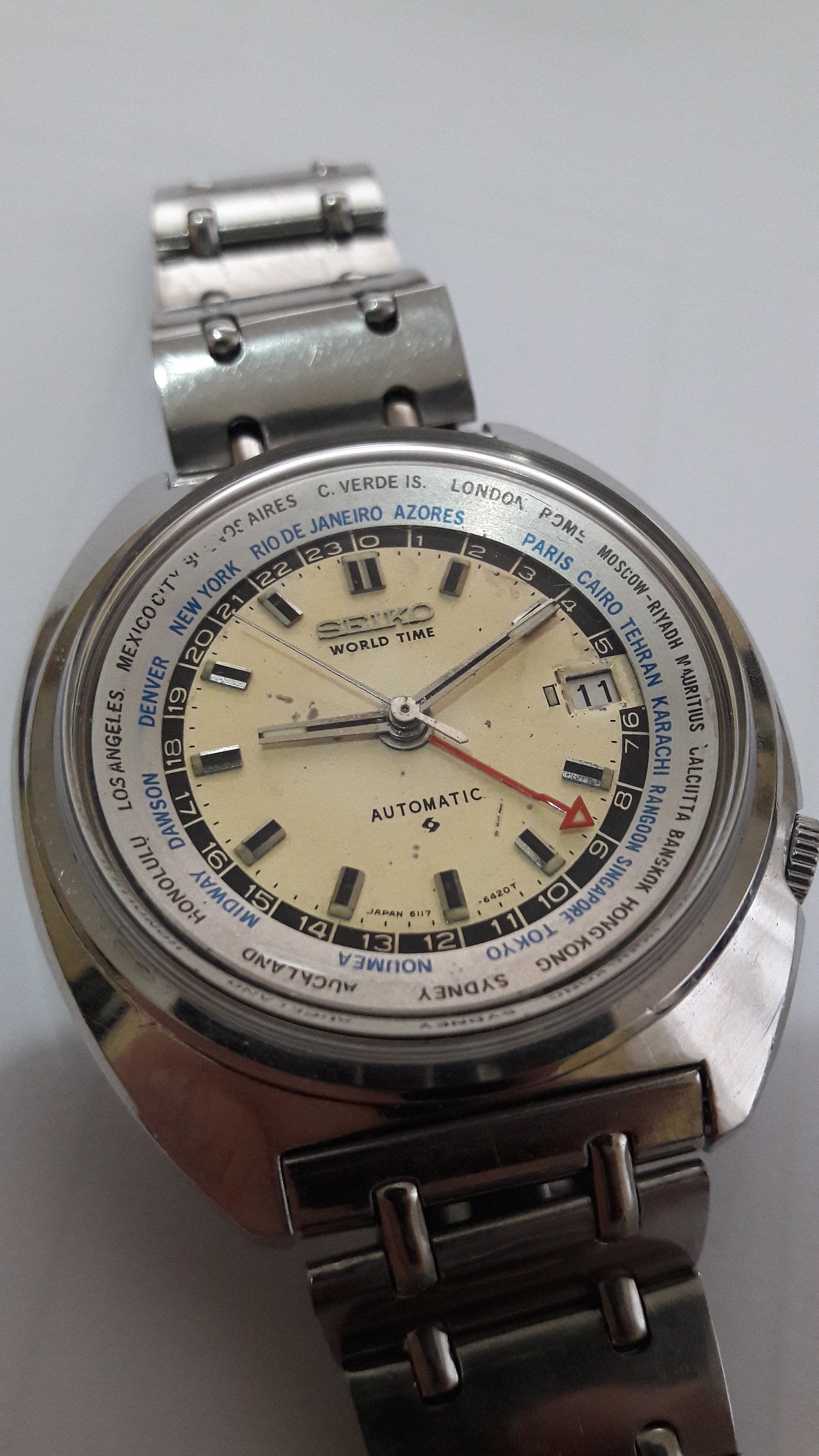 Seiko 6117-6400 Automatic World Time GMT Full Original 1972 - Etsy