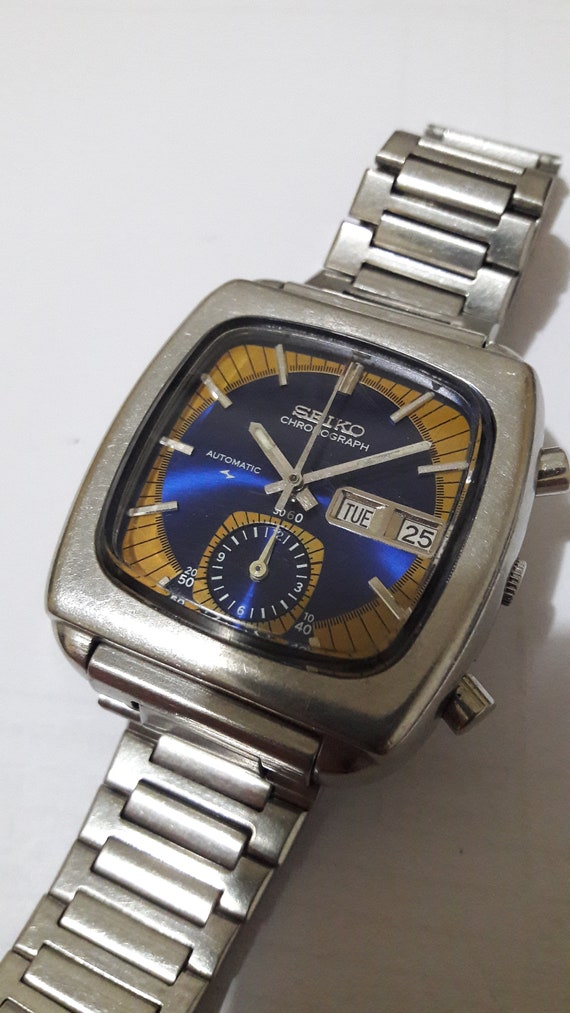 Seiko monaco cronografo automatico e flyback 7016 5001 orologio modello vintage molto raro del 1976 Etsy Italia