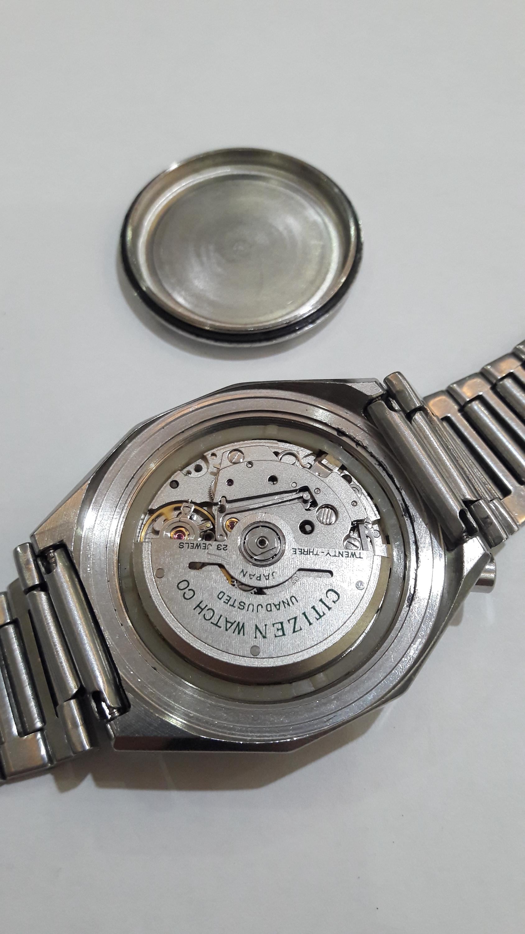 Citizen Bullhead Octagonal Panda Dial Automatic Chronograph and