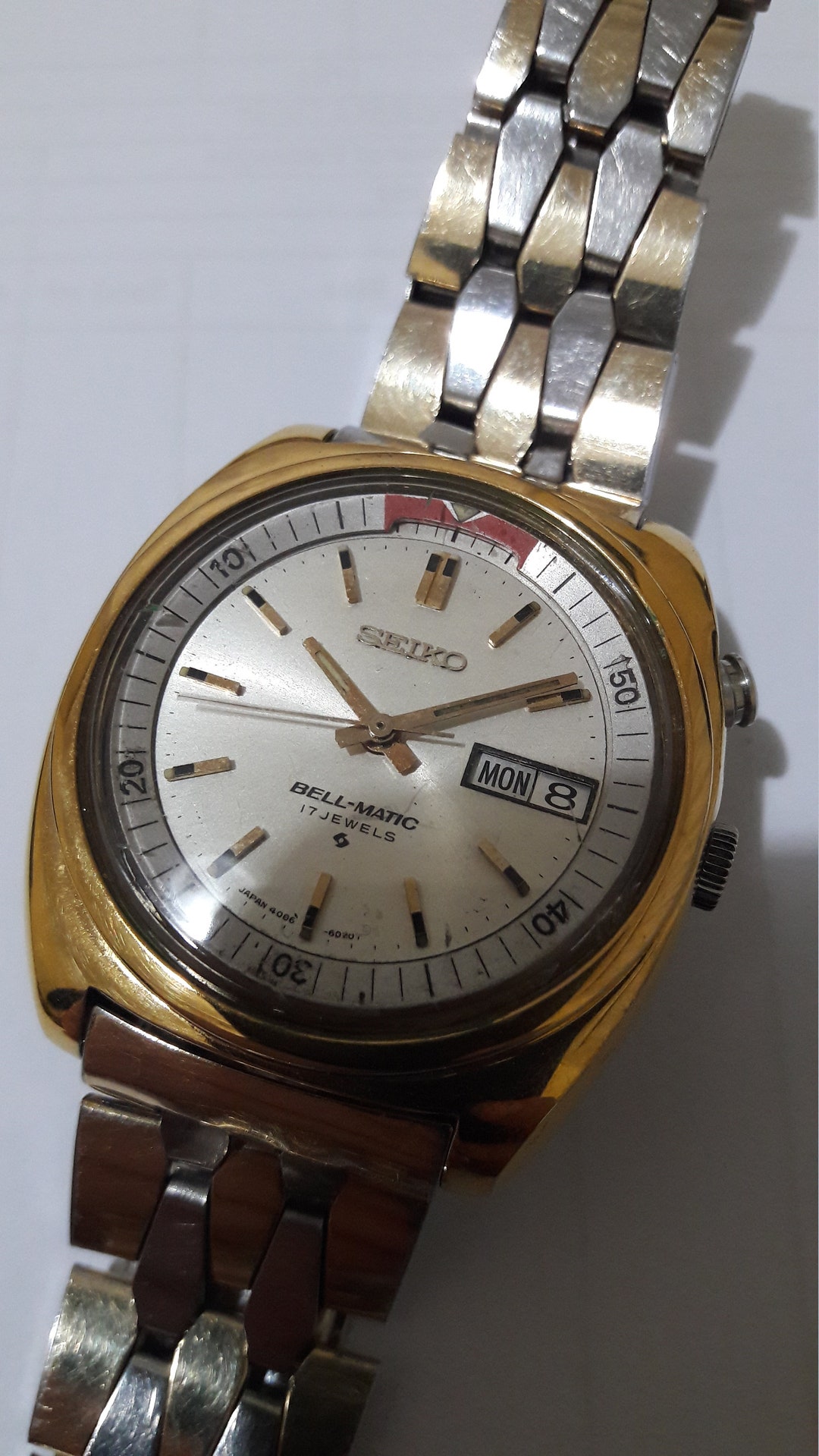 Seiko Automatic Bellmatic alarm 40066031 Gold Plated Full Etsy