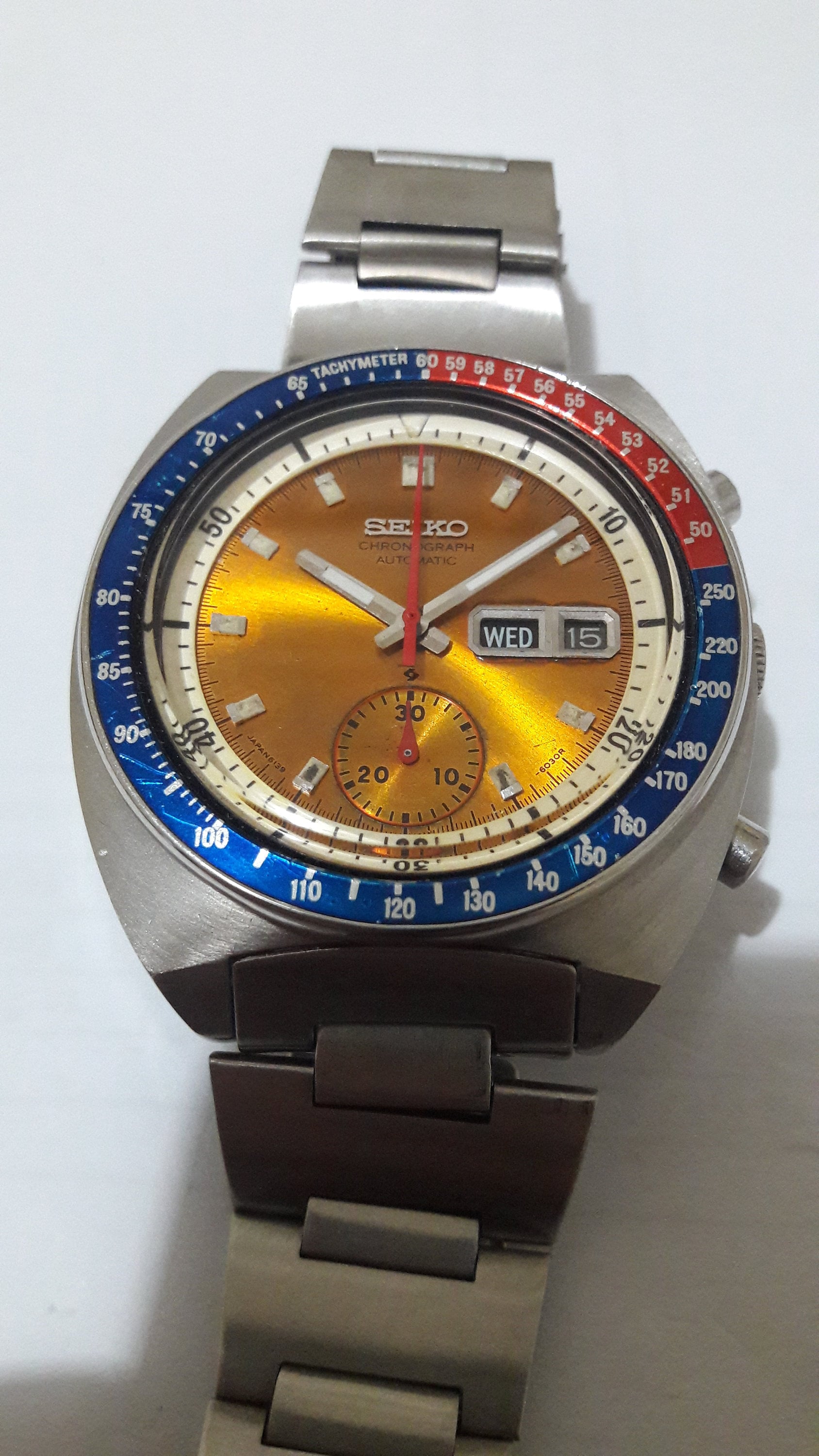 Seiko Pogue Pepsi Bezel Automatic Chronograph 6139-6002 Full