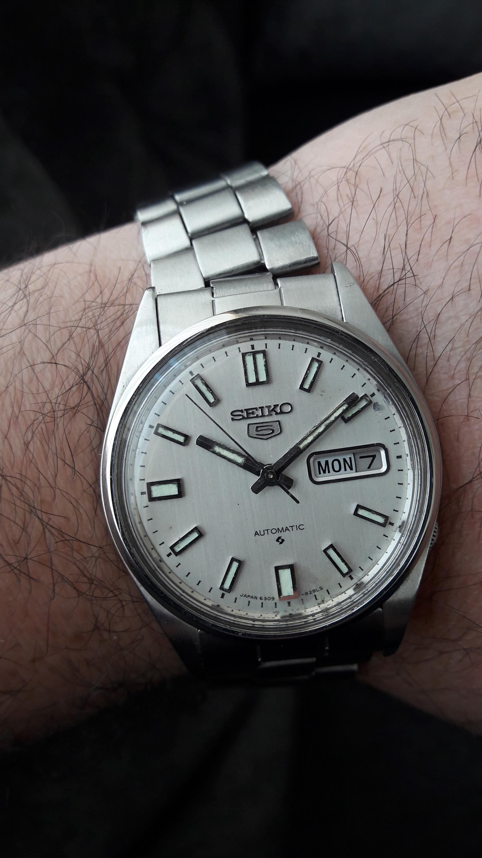 Seiko 5 Automatic 62mas Dial 6309-8220 Original 1978 Model Rare