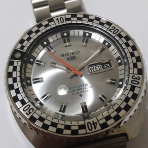 Seiko 5 Sports Automatic 6119-7173 Rally Diver Rare Vintage Watch