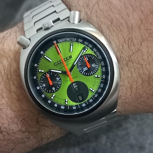 Vintage Citizen Bullhead Panda Dial Chronograph: 1976 Automatic