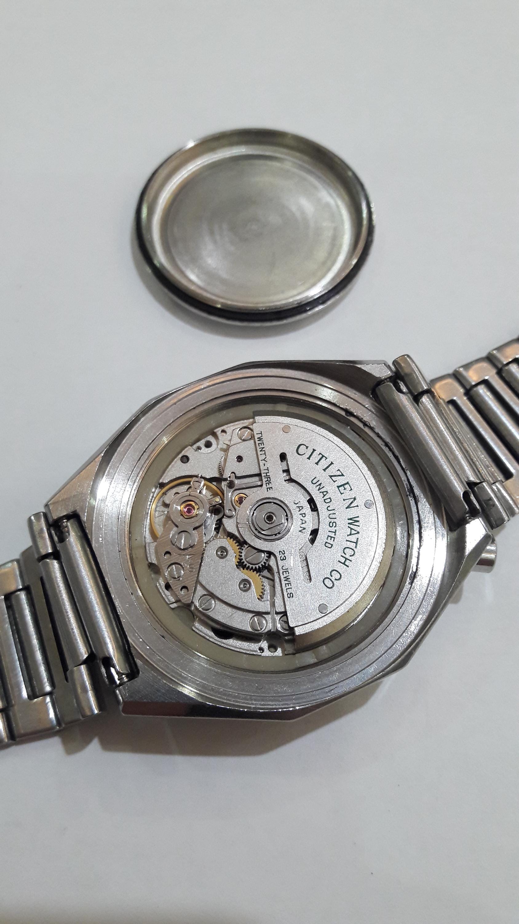 Citizen Bullhead Octagonal Panda Dial Automatic Chronograph and