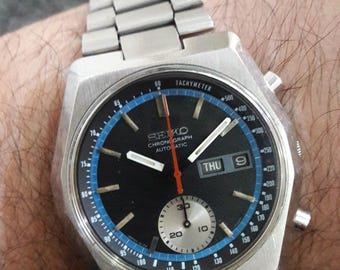 Vintage Seiko 6139-7080 Hexagon Automatic Chronograph Rare Vintage
