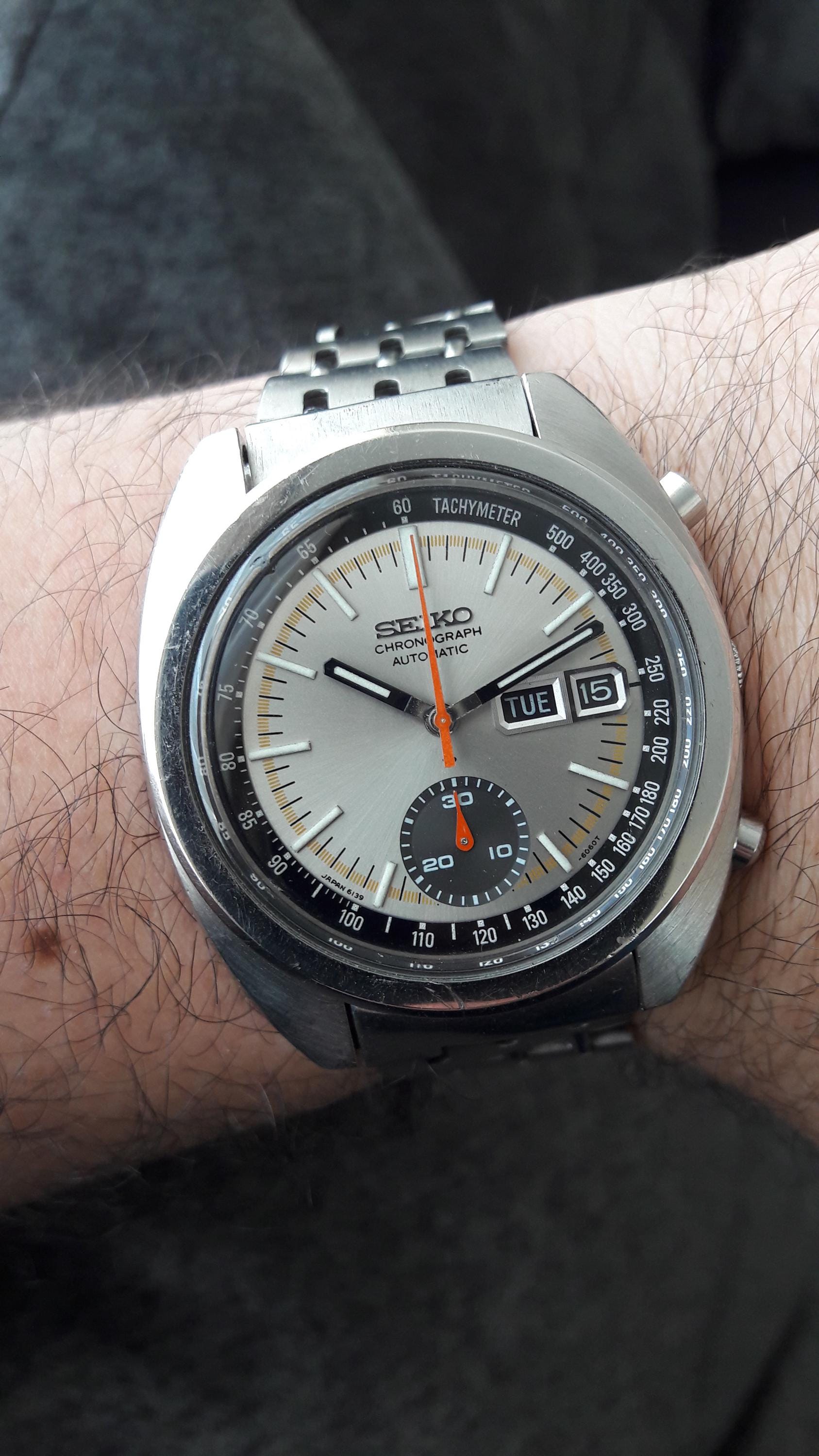 1979ブジゲン製GrecoSS600？500？フルオリジナル Seiko 6139-6012 Bruce Lee Automatic Chronograph Original %100 1976