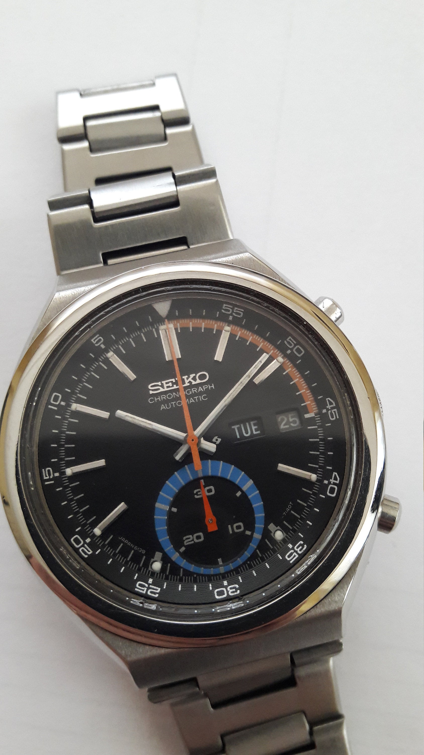 Seiko Automatic Chronograph Sunrise Model 6139-7060 Full - Etsy