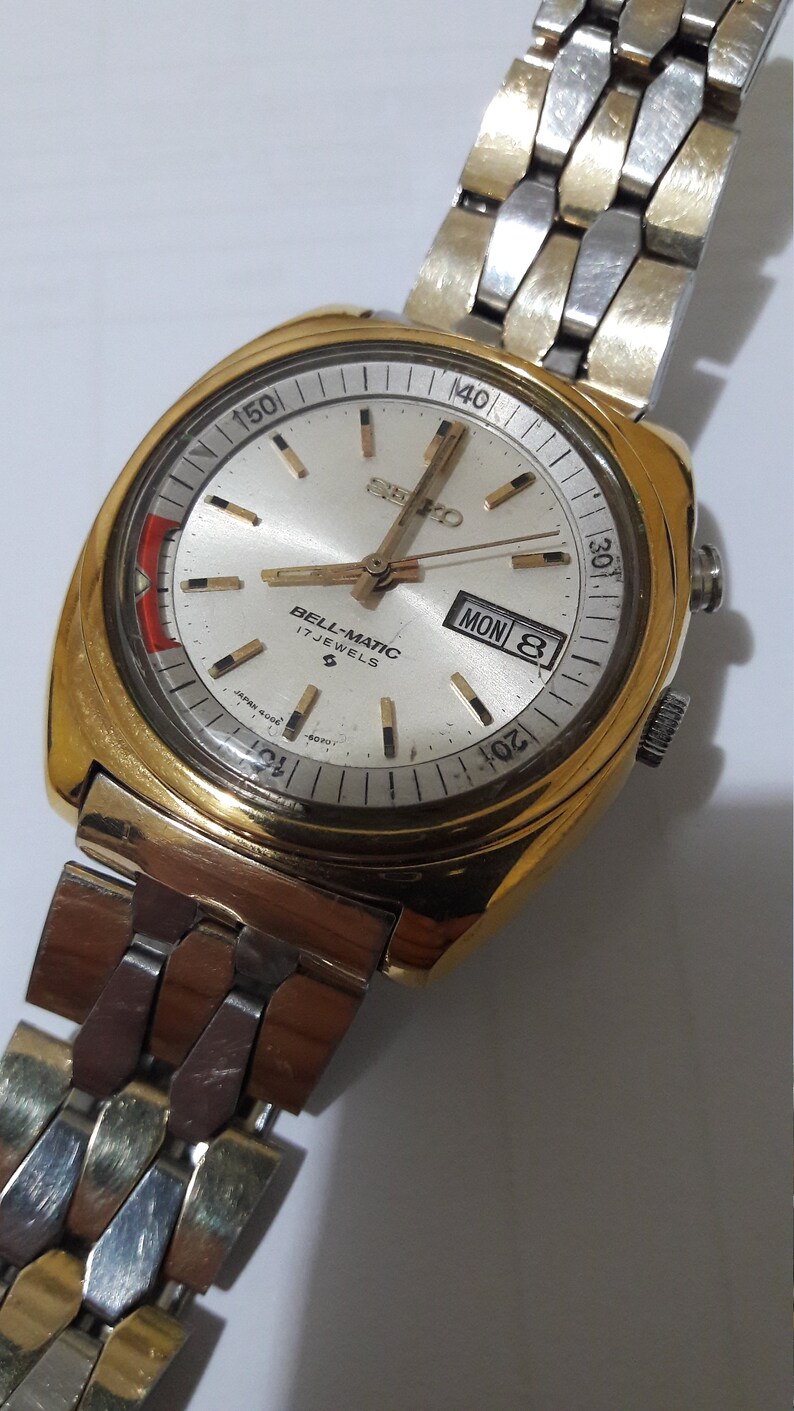 Seiko Automatic Bellmatic alarm 4006-6031 Gold Plated Full - Etsy