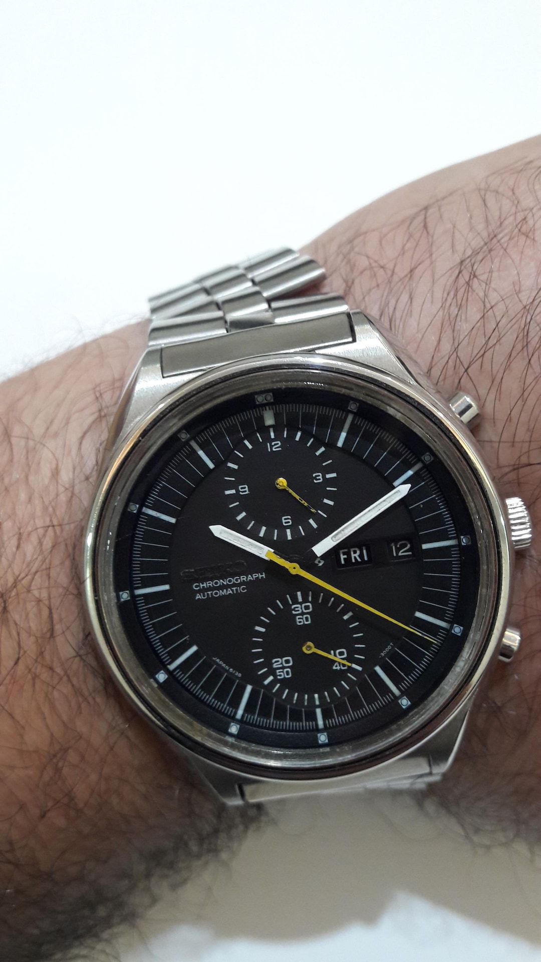 Vintage Seiko 6138-3002 Jumbo Automatic Chronograph %100 Original