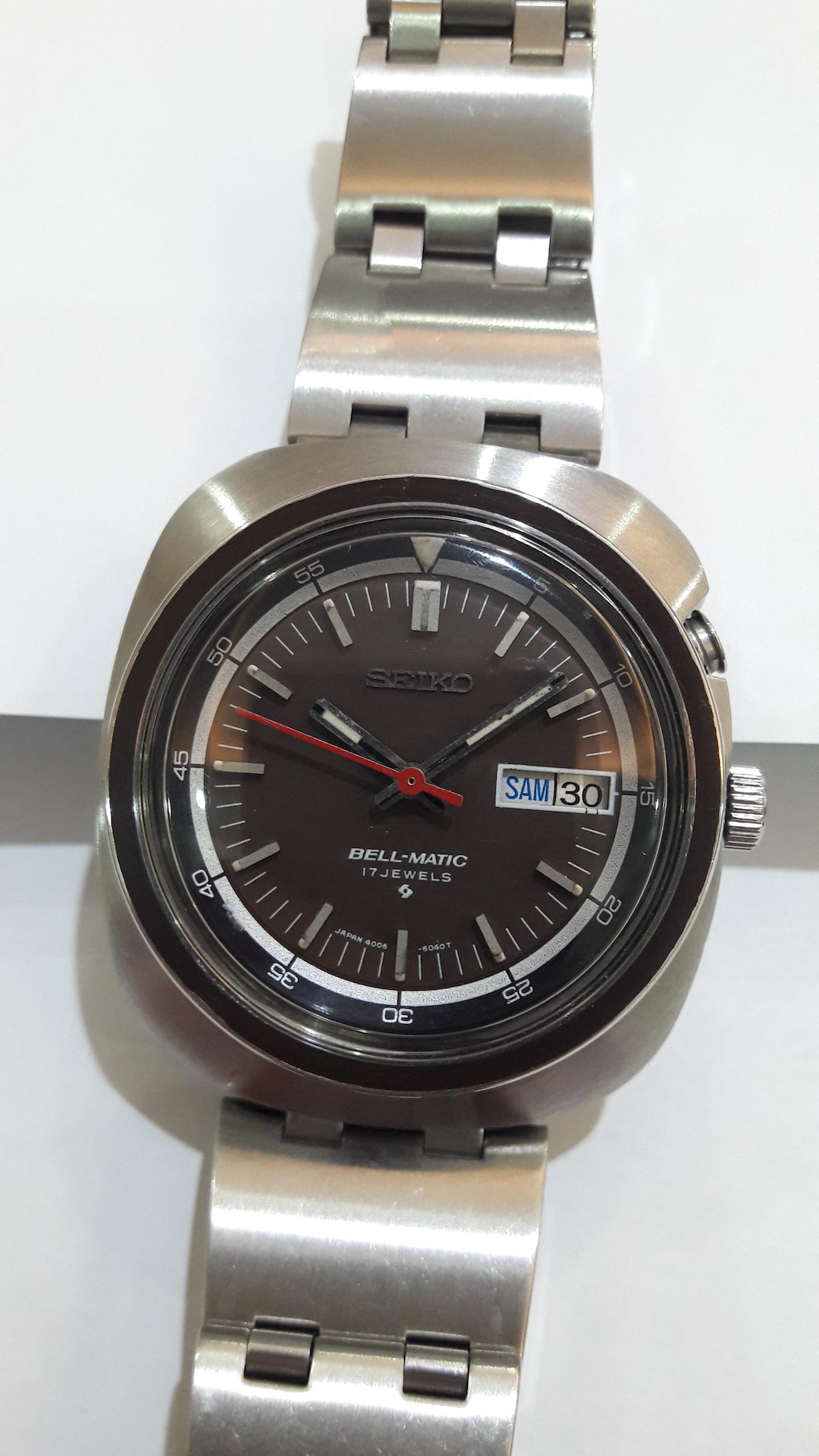 Seiko Bellmatic Automatic Alarm 4006-6021 Brown Dial ,original