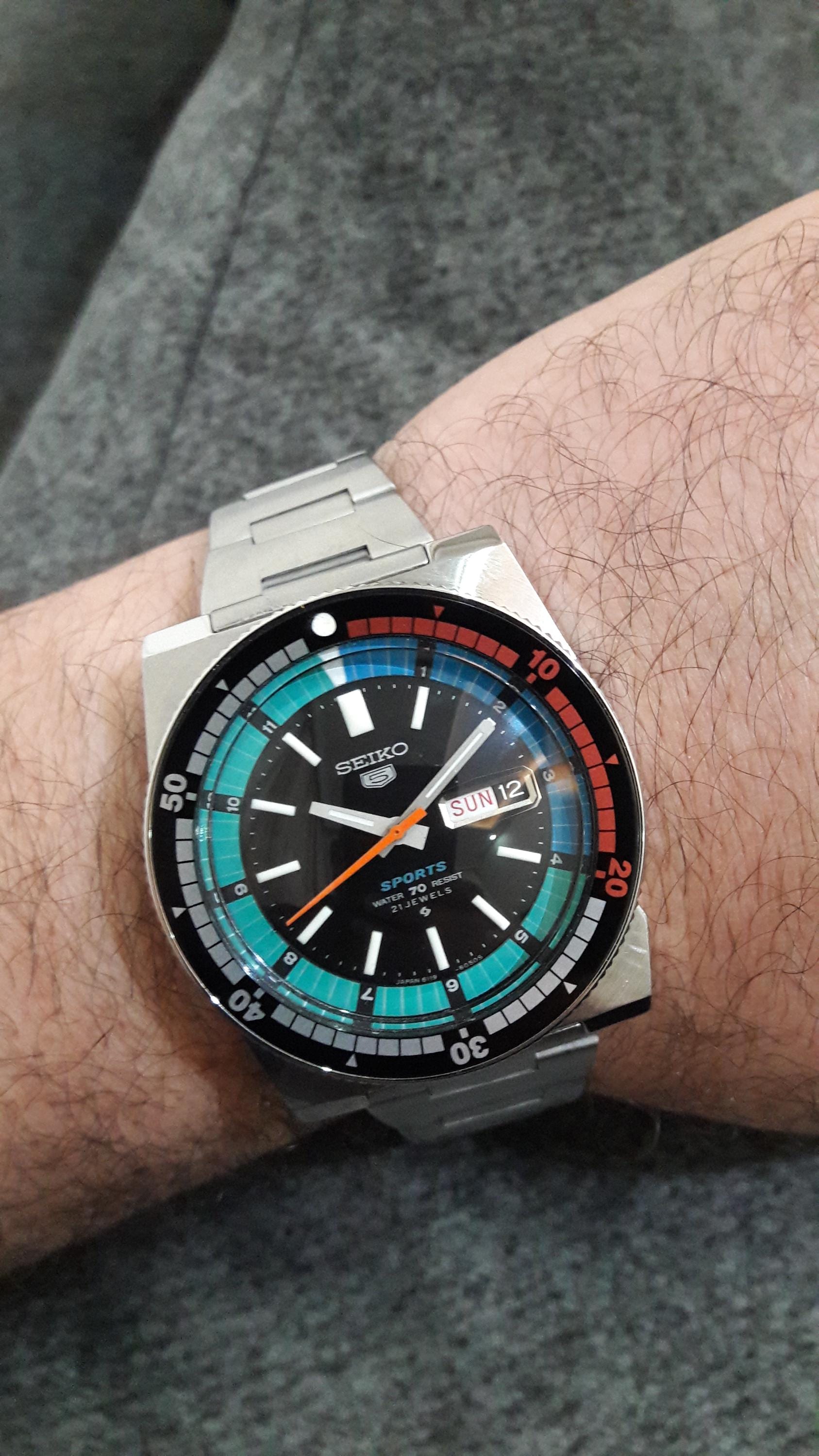 Vintage Seiko 5 Sports Regatta Diver 6119-6053 Rare 1972 Model
