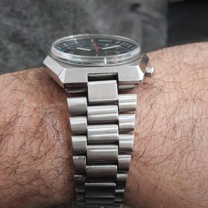 Vintage Seiko 6139-7080 hexagon automatic chronograph rare vintage original 1977 model watch image 7