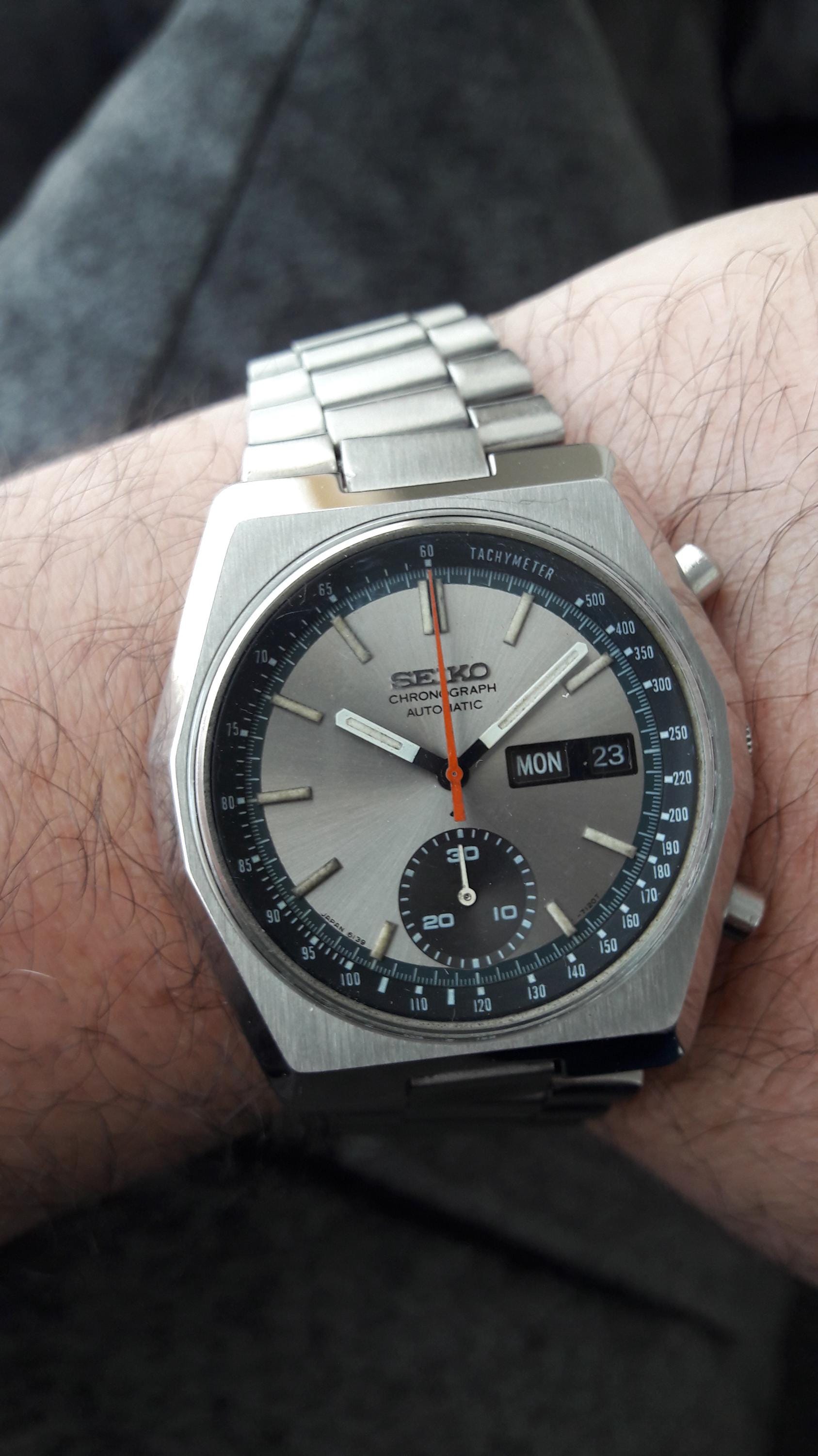 セイコー　クロノグラフ　ヘキサゴン　6139-7080 稼動品 Seiko 6139-7080 Hexagon Automatic Chronograph Original 1974