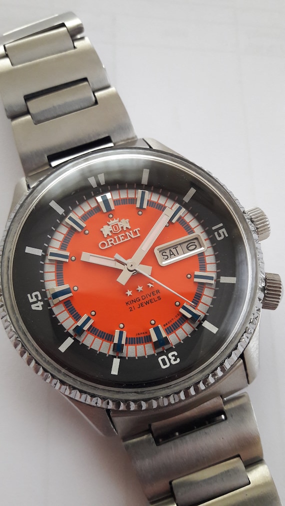 Orient  king diver automatic orange dial rare vint