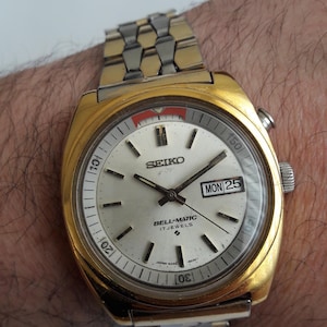 Seiko bellmatic  automatic  alarm 4006-6031 gold plated full original 1971  model rare vintage watch