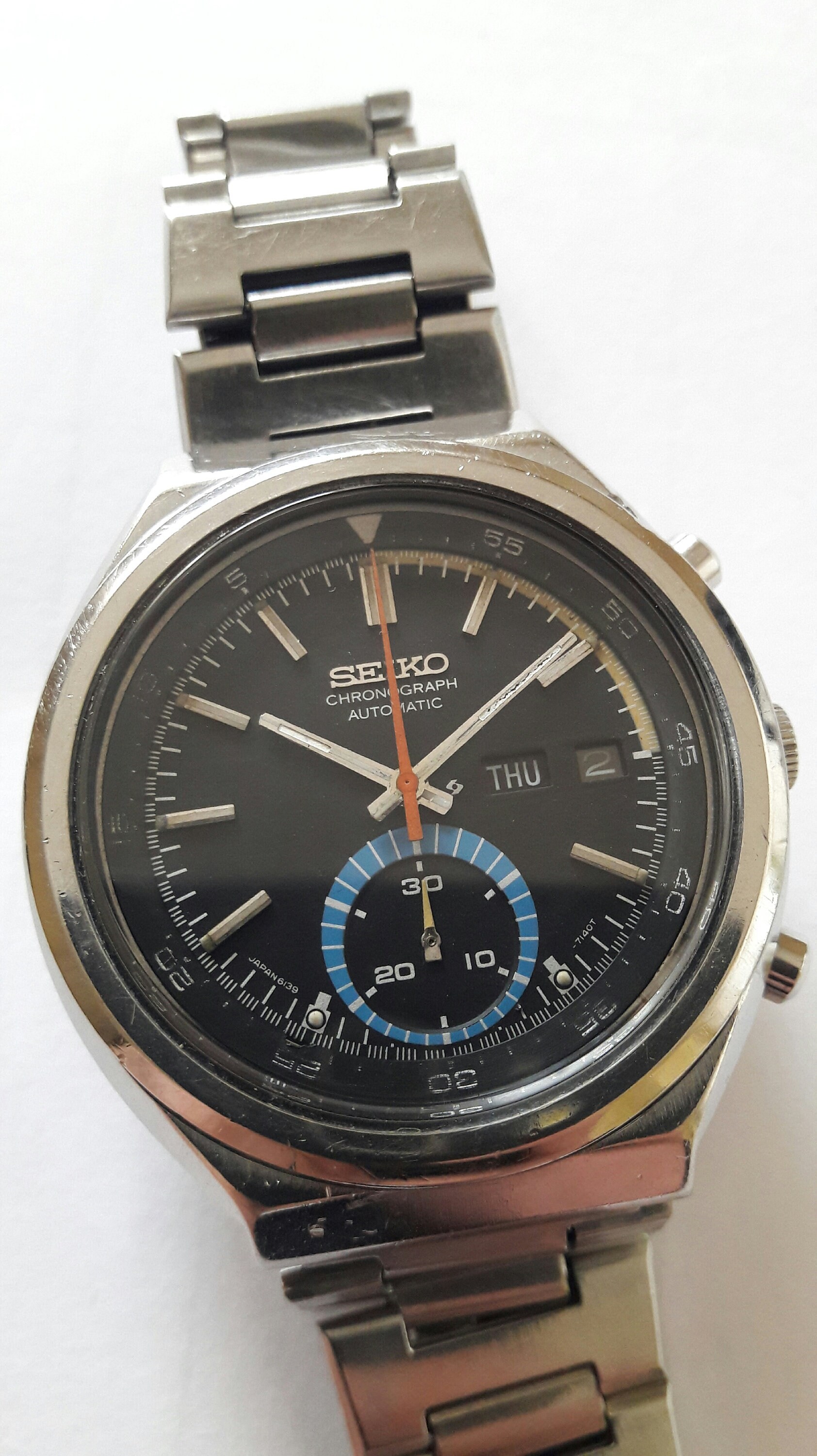 Seiko Automatic Chronograph Sunrise Model 6139-7060 Rare - Etsy New Zealand