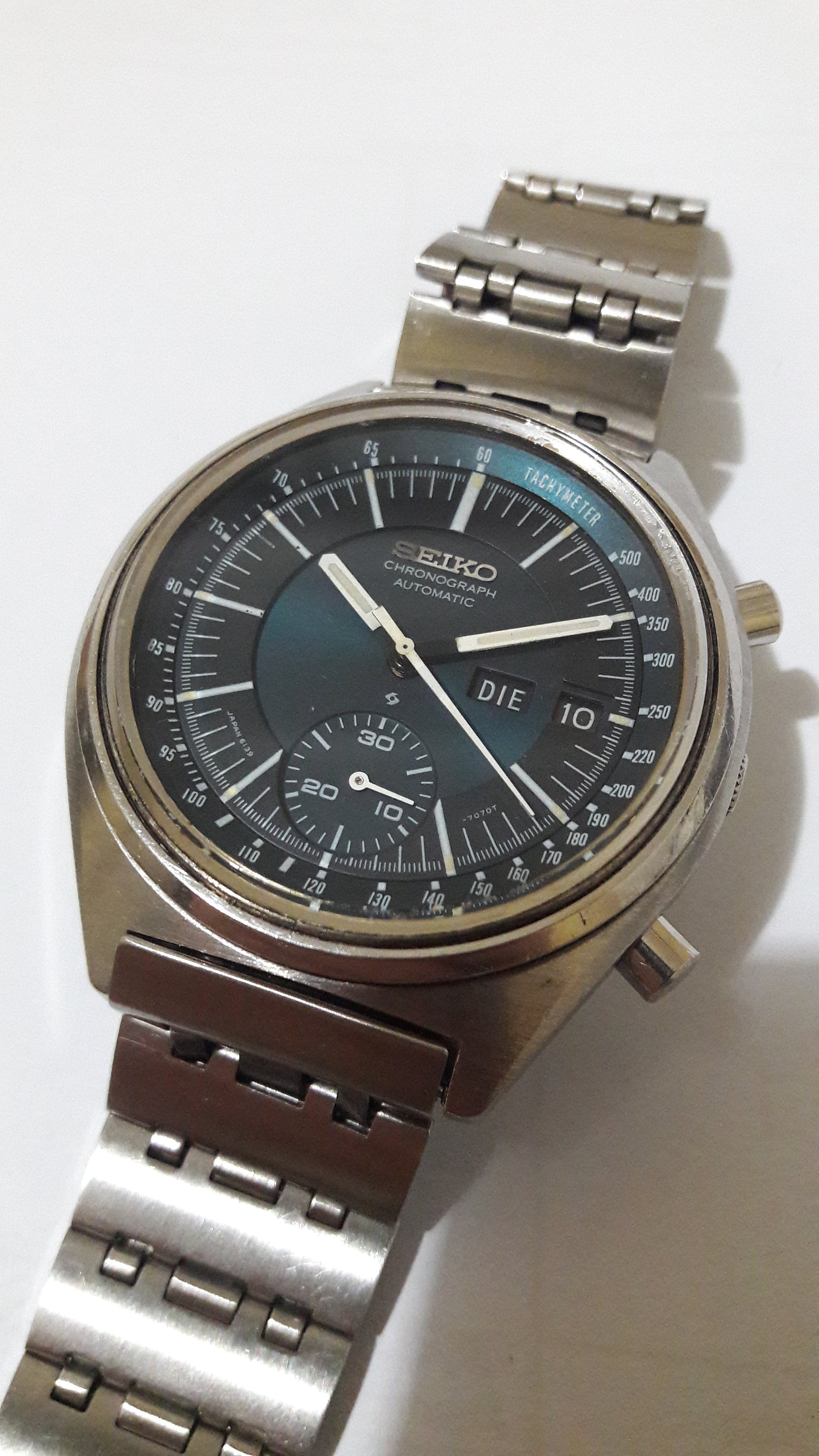 Seiko 6139 7070 Baby Jumbo Automatic Chronograph Full Original 1973 Model Very Rare Vintage Watch Etsy Denmark