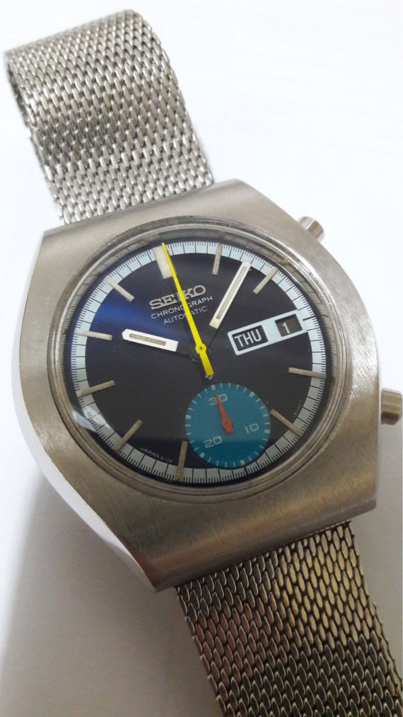 Seiko Automatic Chronograph 6139-8020 Sports Model Rare - Etsy New Zealand