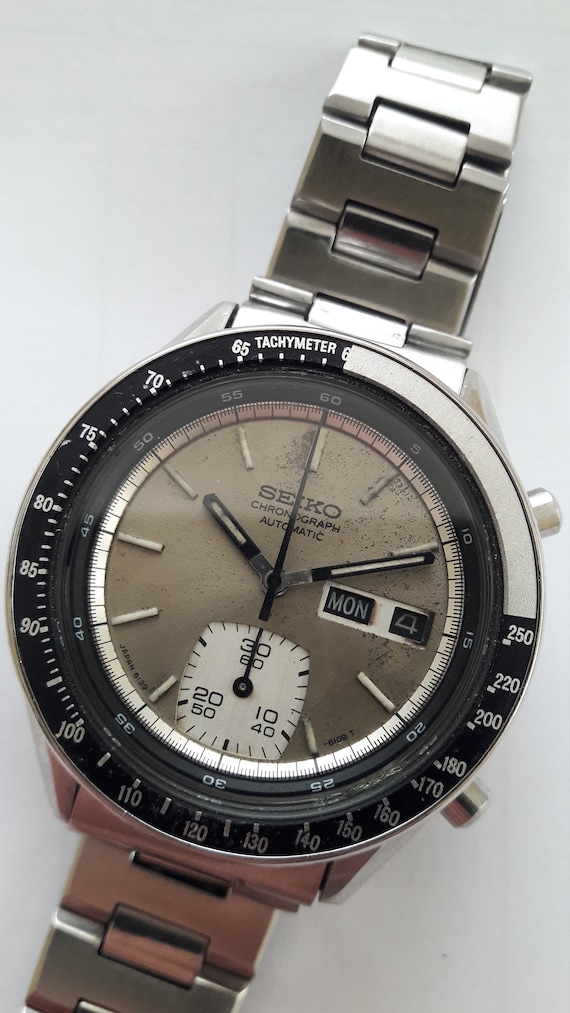 Seiko 6139 6040 Ghost Bezel Automatic Chronograph Full Original