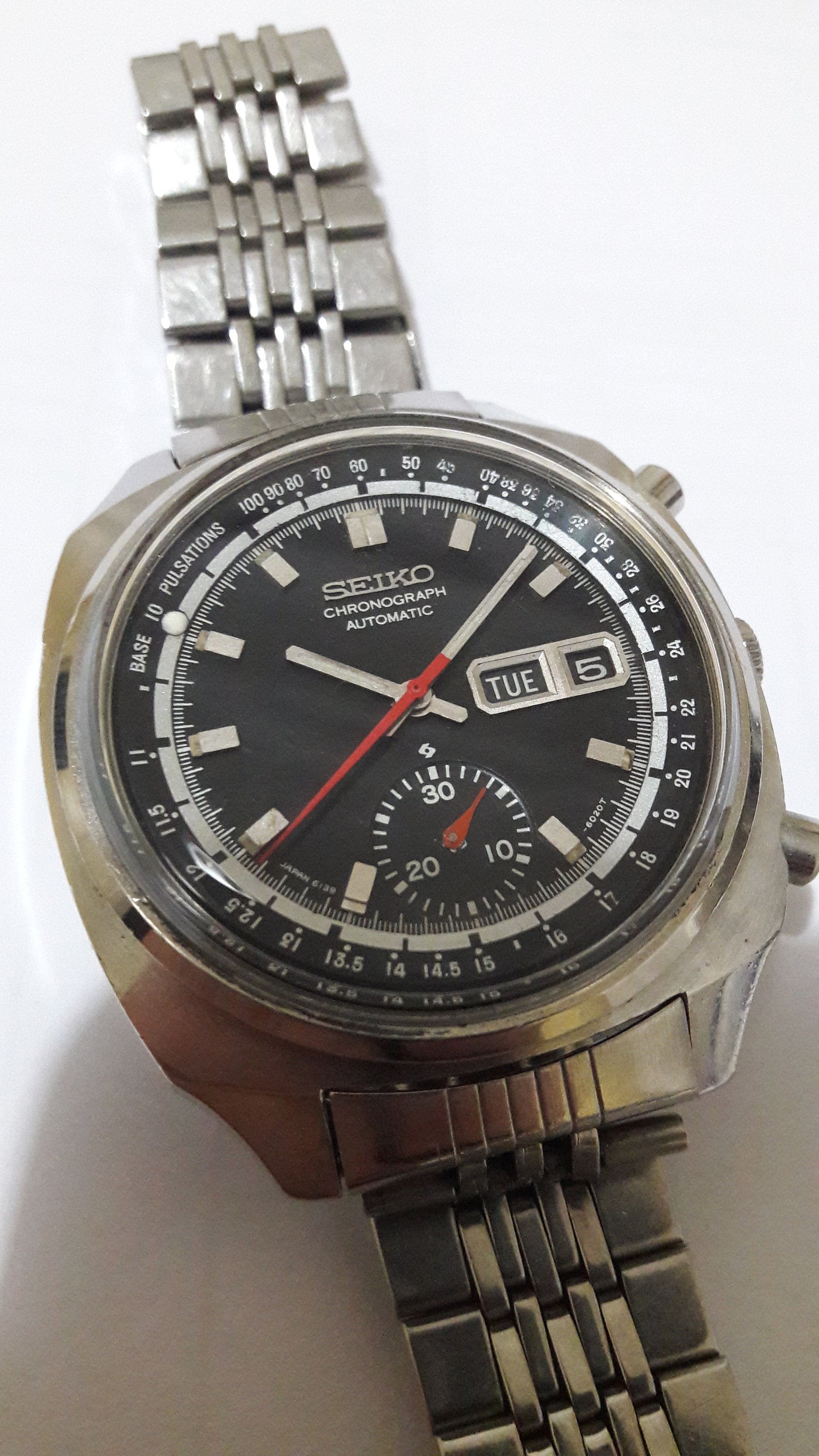 Seiko 6139-6022 PULSATIONS Automatic Chronograph Original 1971 