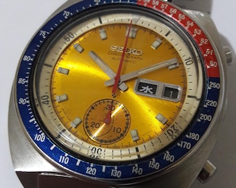 Seiko Pogue Pepsi Bezel Automatic Chronograph 6139 6002 Full Original 1974 Model Rare Vintage Watch Etsy UK