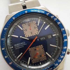 Cronógrafo automático Seiko &quot;Kakume&quot; 6138-0030, modelo 1977, reloj vintage original y raro.