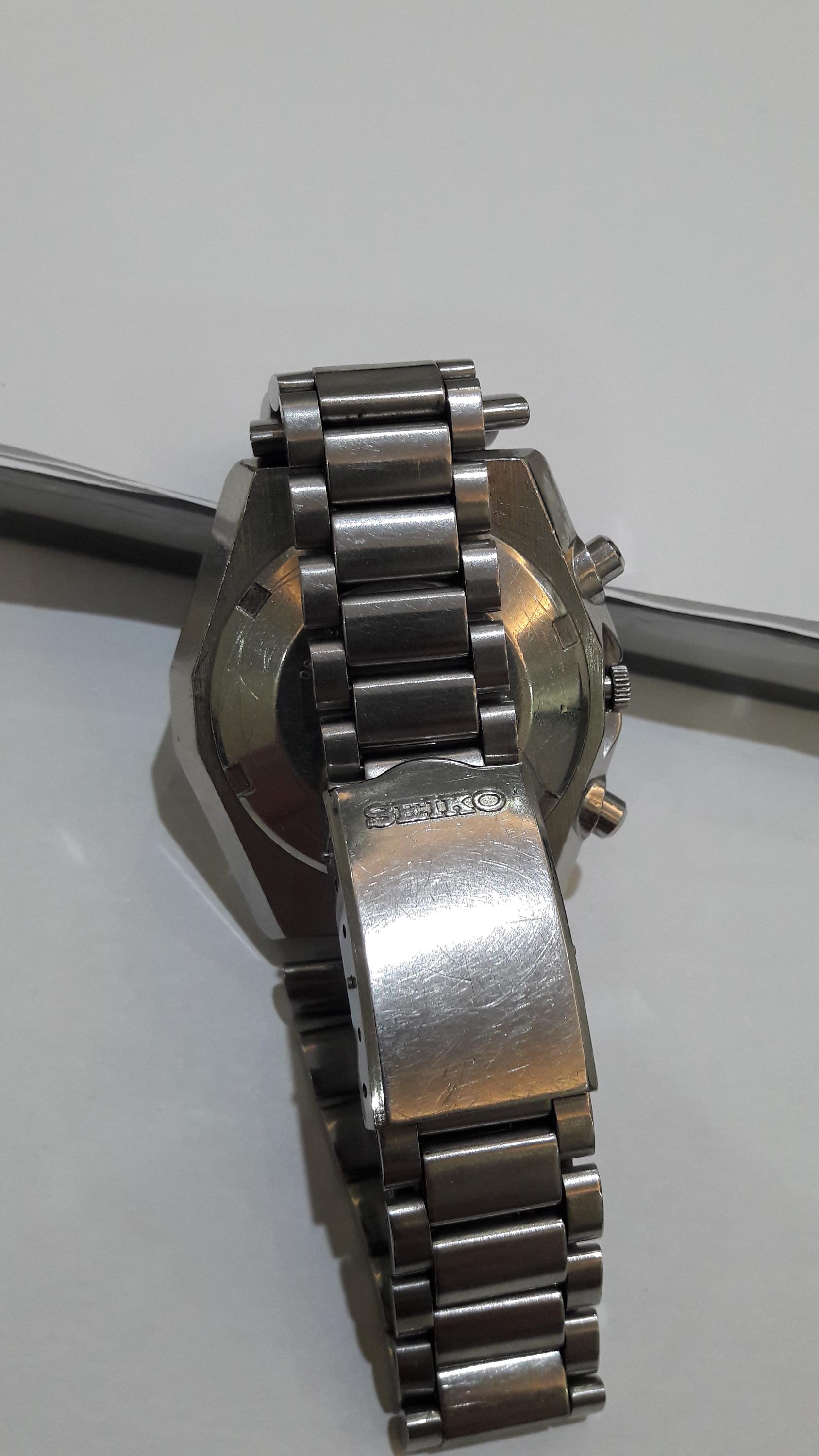 Vintage Seiko Hexagon 6139-7080 Automatic Chronograph Original