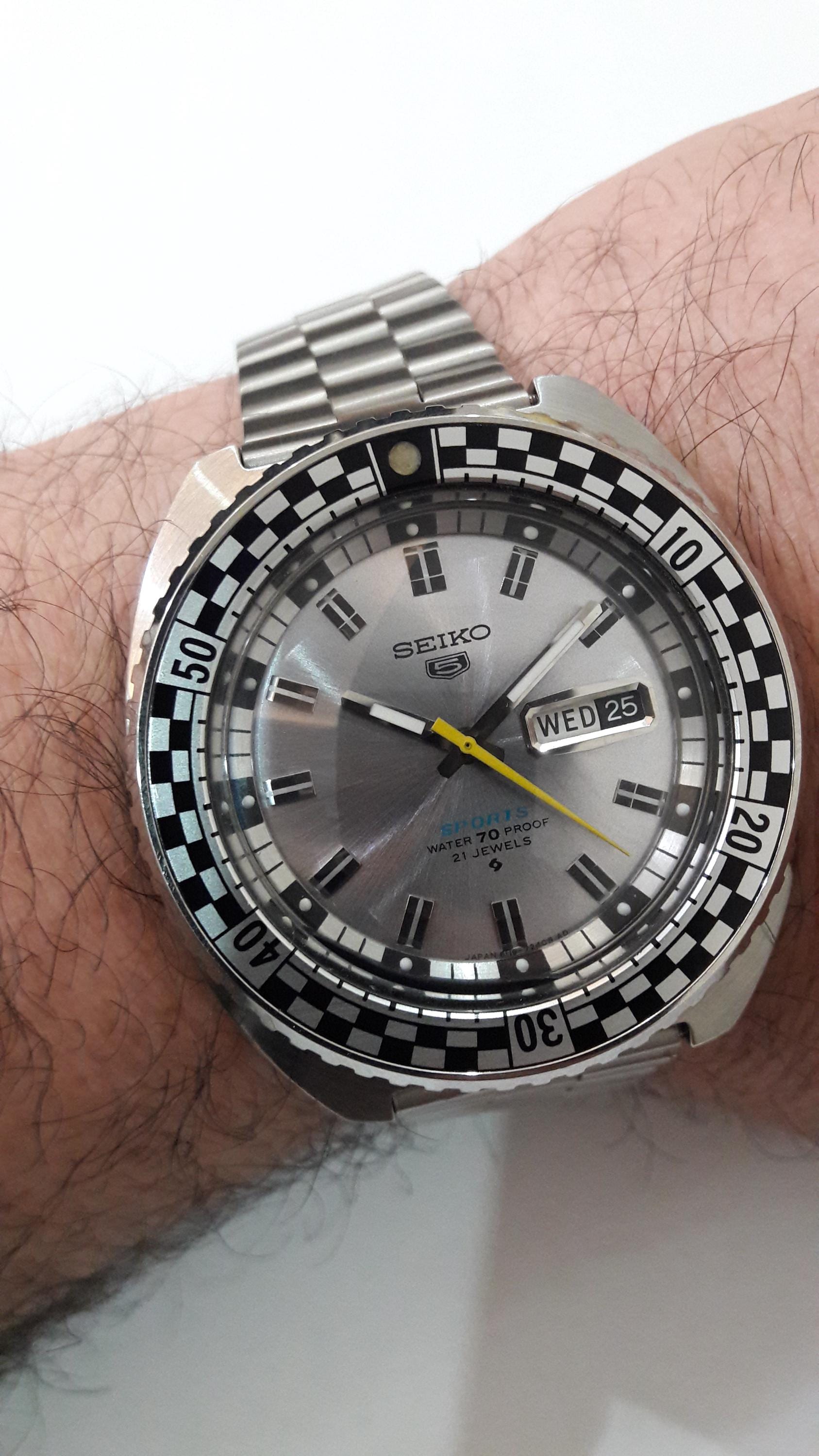 Seiko 5 Sports Automatic Rally Diver 6119-7173 Rare 1970 Model