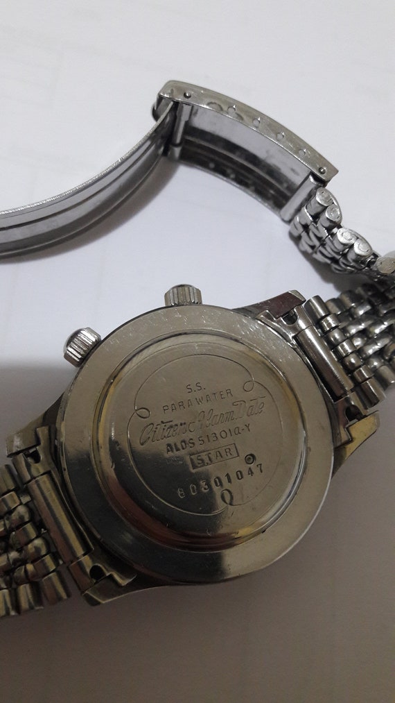 ジャンク CITIZEN ALARM DATE 手巻き腕時計 A3045 Citizen Alarm Date ,hand Winding Special , Full Original