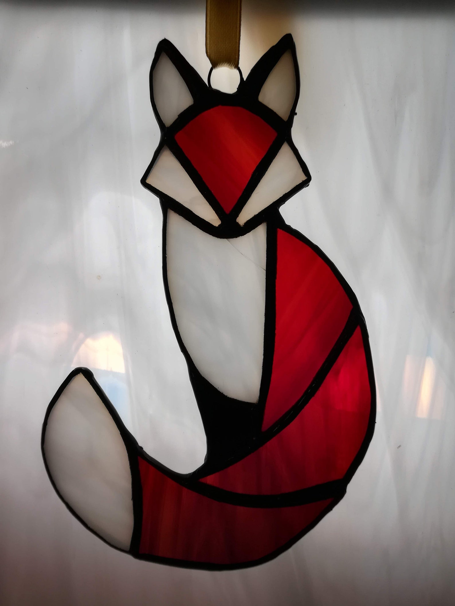 Stained Glass Fox Stained Glass Art Glass Fox Fox Unique - Etsy UK