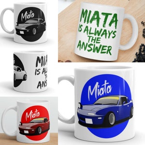 Mazda Miata MX-5 MX5 NA Mk1 Roadster JDM Mug Gift Red / Blue / Green / White / Black