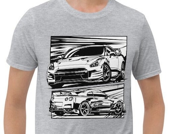 R35 GTR JDM Legend Nissan GT-R Short-Sleeve Unisex Gift T-Shirt Tee gift for him