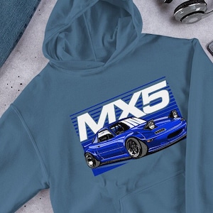 Mazda MX-5 | Miata Hoodie | MX5 NA Red Mk1 Roadster JDM Blue Hoodie Gift Unisex | Mx5 Hoodie | Gift for Him