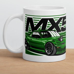 Mazda Miata MX-5 MX5 NA Mk1 Roadster JDM Mug Gift Green