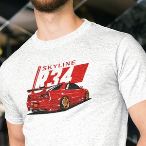 Skyline R34 GT-R JDM Short-Sleeve Unisex T-Shirt | Nissan Skyline R34 | Fast and Furious R34 Skyline | JDM Skyline R34 Gift