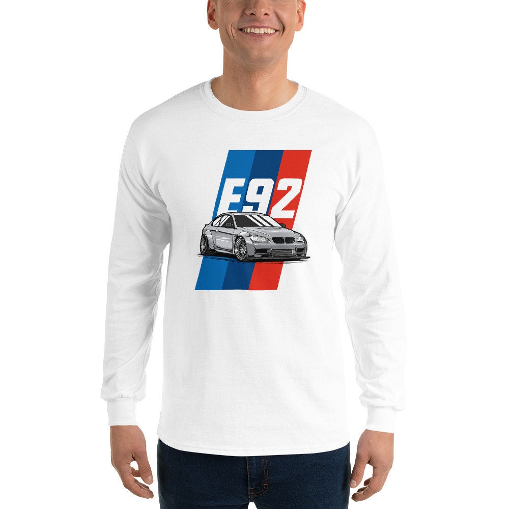 BMW E92 M3 Widebody BMW M Power Bavarian Racing Car Mens Long Sleeve ...