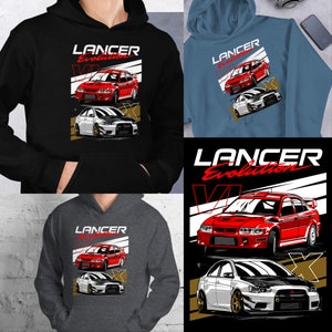 Mitsubishi Lancer Evolution Legacy JDM Evo Classic Car Gift Unisex Hoodie