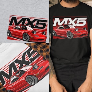 Mazda MX5 Miata Widebody MX-5 NA Mk1 Roadster JDM Koszulka prezentowa Unisex