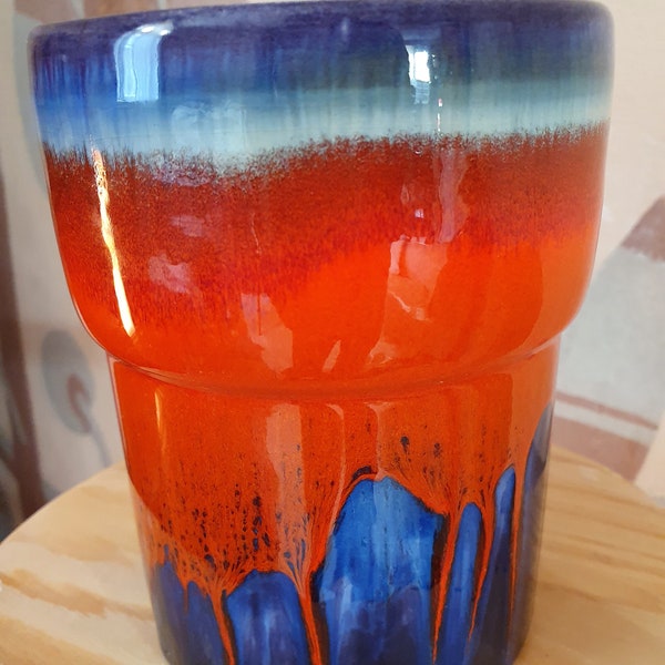 Hutschenreuther Fat Lava Keramik Vase Planter WGP WGC wonderful glaze rare