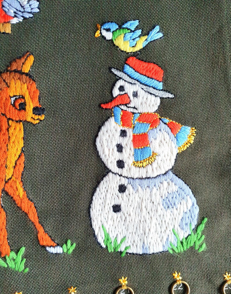 Vintage Advent Calendar Wall Hanging Bambi Motif With Etsy UK
