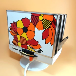 Siemens Toaster TT 8002 vintage with tulip base Mid Century Modern, Space Age, icon, Flower Power Seventies futuristic