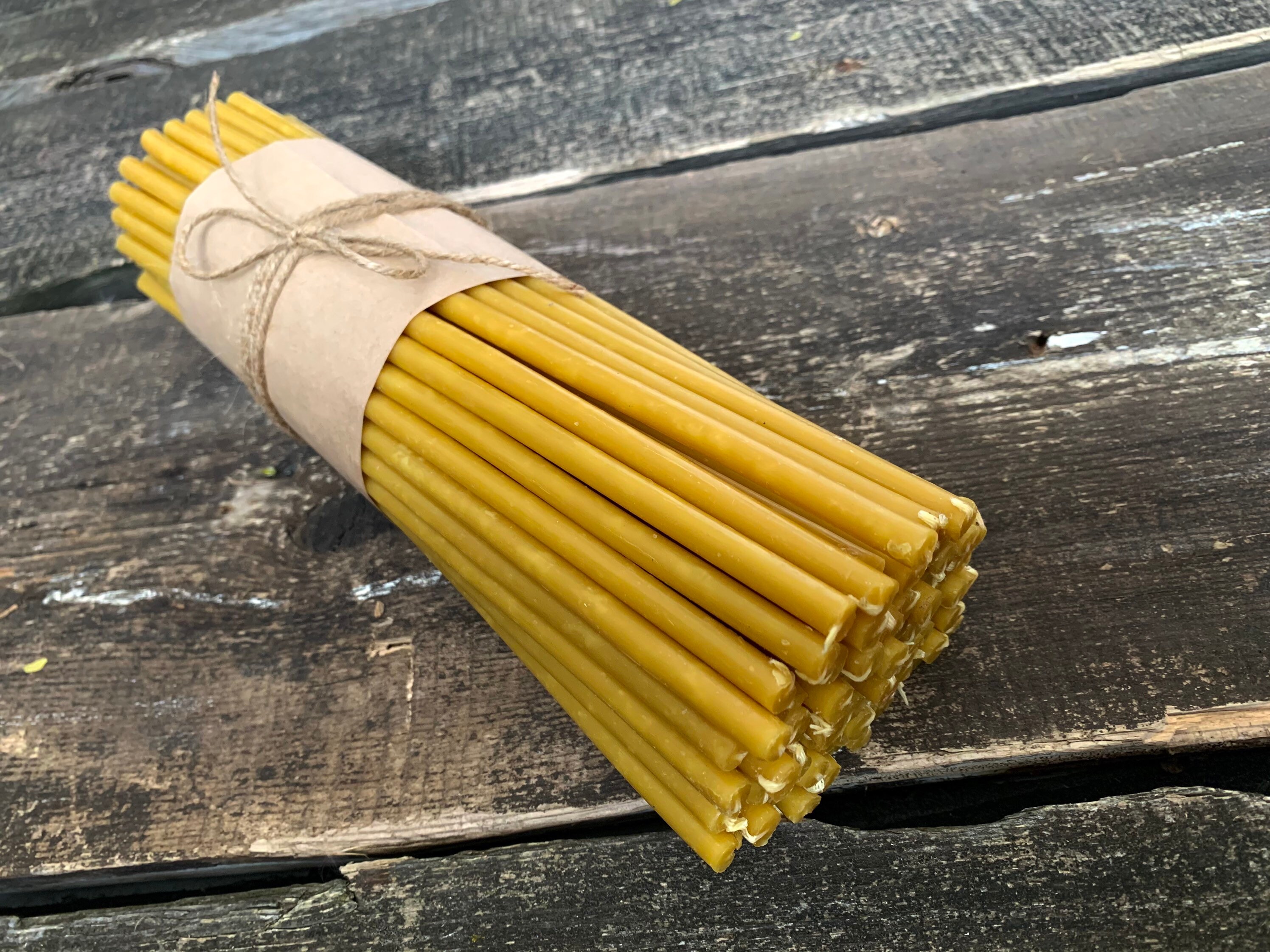 80 Thin beeswax candles bulk. Dipped beeswax candles. Church Etsy